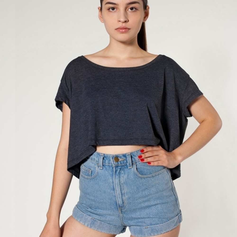 American apparel crop top - dark grey